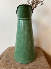 Load image into Gallery viewer, French Green Enamel Jug
