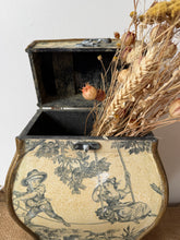 Load image into Gallery viewer, Vintage Toile de Jouy French Wooden Box
