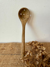 Load image into Gallery viewer, French Textured Vintage Olive Spoon
