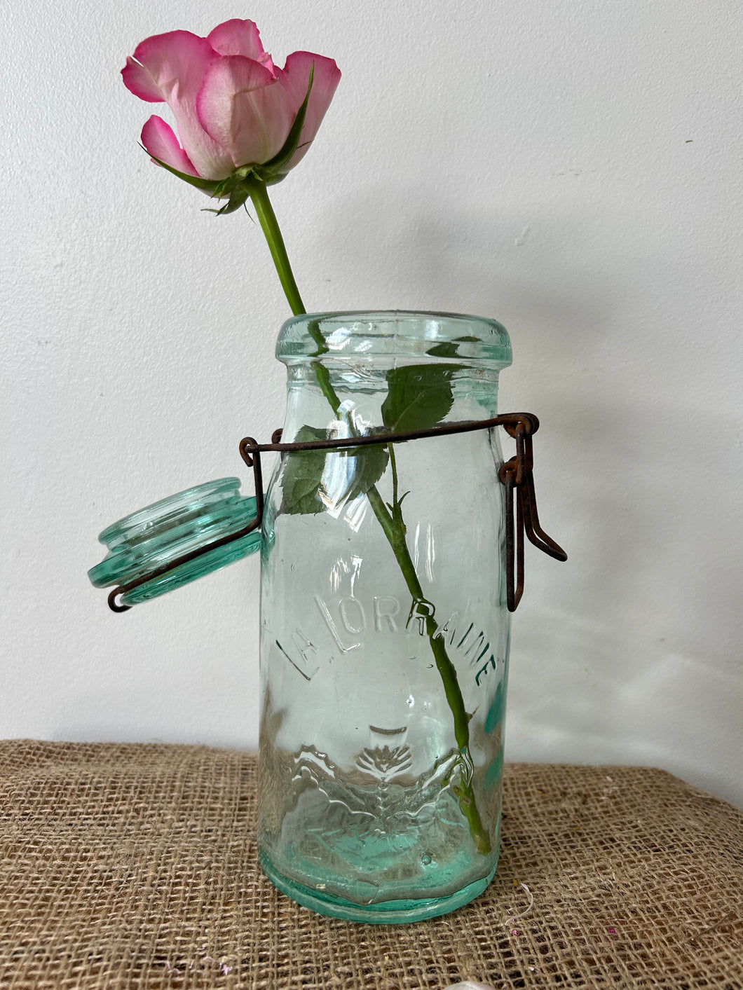 French La Lorraine Glass Jar