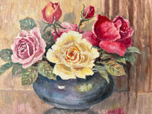 Load image into Gallery viewer, Fabulous Vintage Rose Oil Painting
