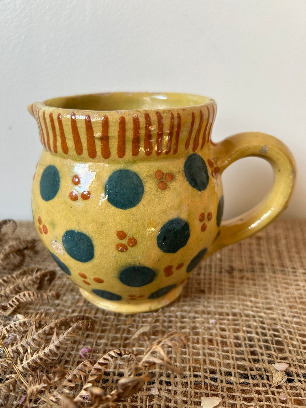 Super Happy French Stoneware Jug