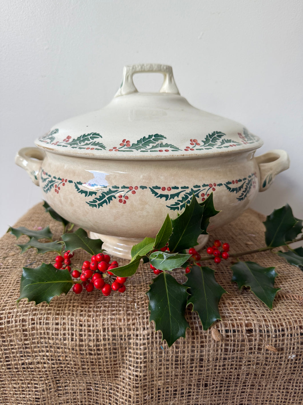 French Vintage Houx Soupiere