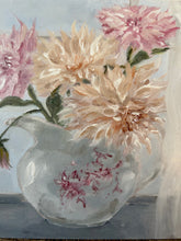 Load image into Gallery viewer, Beautiful Frilly Dahlia Oil Painting
