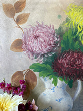 Load image into Gallery viewer, French Antique Dahlia Oil on Canvas
