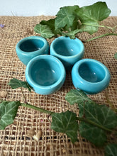 Load image into Gallery viewer, Turquoise Blue Vintage Escargot Pots
