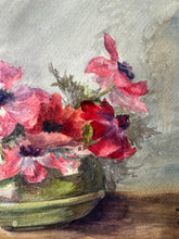 Load image into Gallery viewer, French Vintage Unframed Anemone Watercolour
