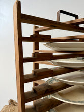 Load image into Gallery viewer, French Vintage Wooden Plate Rack
