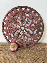Load image into Gallery viewer, Off Pink Rustic French Cast Iron Trivet
