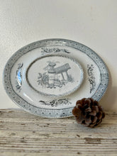 Load image into Gallery viewer, Grey Ironstone Oval Raised Platter
