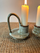 Load image into Gallery viewer, Wee Willie Neutral Rustic Candle Holder
