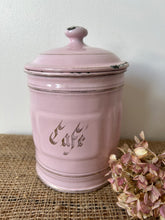 Load image into Gallery viewer, Set of 5 French Pink Enamel Canisters
