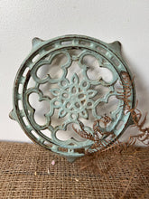 Load image into Gallery viewer, French Rustic Greeny Cast Iron Trivet
