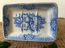 Load image into Gallery viewer, Blue and White Ironstone Soapdish
