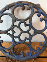 Load image into Gallery viewer, Dark Blue French Cast Iron Trivet
