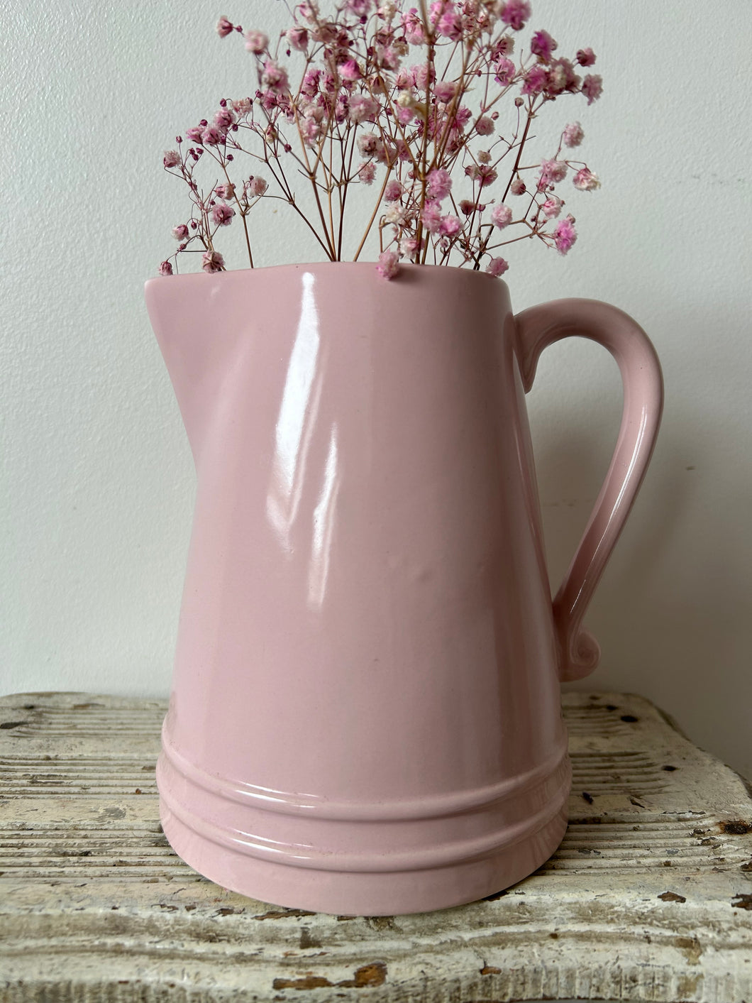 Simple Pink Stoneware Jug