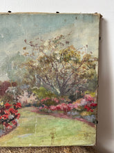 Load image into Gallery viewer, Vintage Aged Country Garden Oil on Canvas
