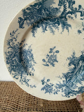 Load image into Gallery viewer, Pretty French Blue Transferware Plate
