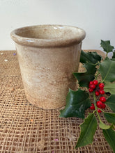 Load image into Gallery viewer, Buttery and Crazed French Ironstone Confiture Pot
