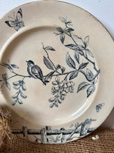Load image into Gallery viewer, French Blue Bird Transfeware Plate
