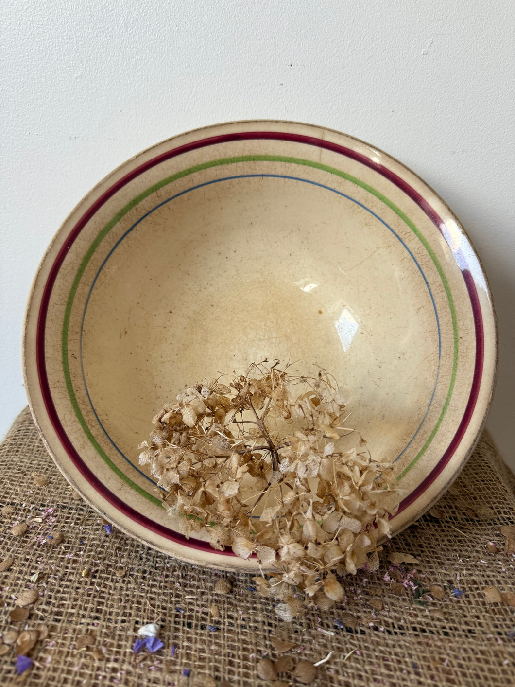 Antique French Gien Ironstone Bowl