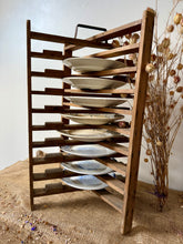 Load image into Gallery viewer, French Vintage Wooden Plate Rack
