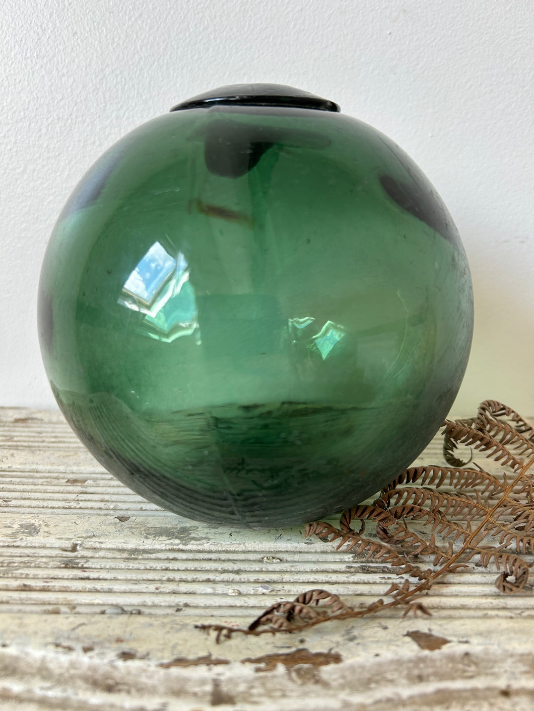 Green Glass Vintage Fishing Float