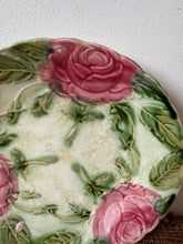 Load image into Gallery viewer, French Vintage Majolica Roses Plate

