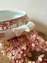 Load image into Gallery viewer, French Pink Ironstone Floral Soupiere
