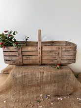 Load image into Gallery viewer, French Vintage Wooden Slatted Basket
