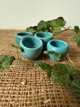 Load image into Gallery viewer, Turquoise Blue Vintage Escargot Pots
