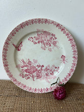 Load image into Gallery viewer, French Pink and White Ironstone Plate
