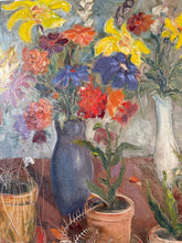 Load image into Gallery viewer, Bright Vibrant French Floral Vintage Oil on Canvas
