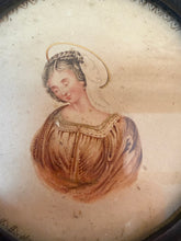 Load image into Gallery viewer, French Antique Halo’d Lady Painting
