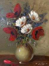 Load image into Gallery viewer, Vintage Poppy Oil on Board
