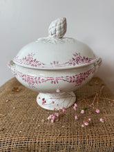 Load image into Gallery viewer, Lovely French Pink and White Vintage Soupiere
