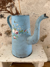 Load image into Gallery viewer, Very Rustic French Sky Blue Enamel Coffee Pot
