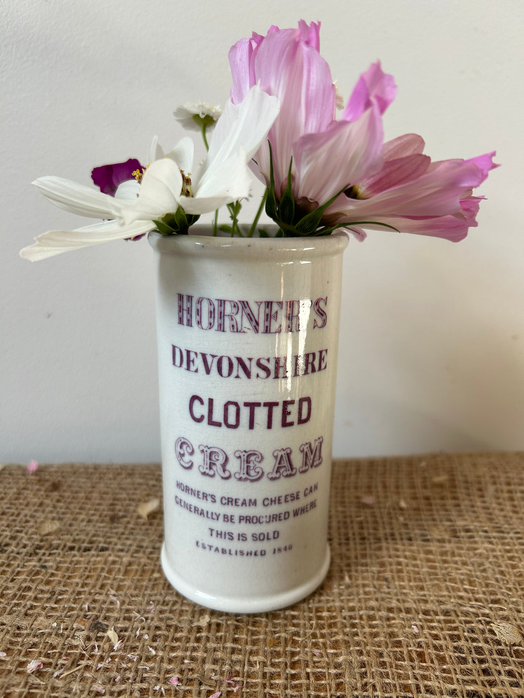 Rare Horners Purple Font Clotted Cream Pot