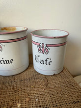 Load image into Gallery viewer, Pretty Vintage Set of 4 French Art Deco Style Enamel Canisters
