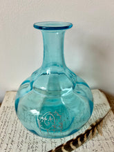 Load image into Gallery viewer, Turquoise French Glass Vase
