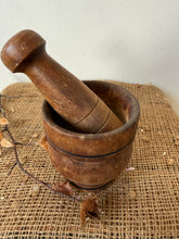 Load image into Gallery viewer, French Wooden Vintage Pestle and Mortar
