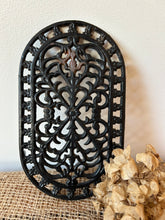 Load image into Gallery viewer, Black Cast Iron Vintage Trivet
