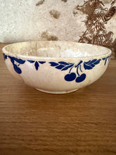 Load image into Gallery viewer, French Blue Transferware Buttery Cherry Ironstone Dish
