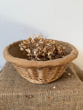 Load image into Gallery viewer, French Vintage Wicker Lined Basket
