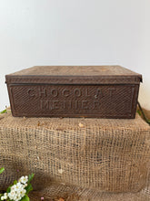 Load image into Gallery viewer, French Rustic Vintage Chocolat Menier Tin

