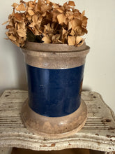 Load image into Gallery viewer, Stunning Large Stained Ironstone Blue Apothecary Jar

