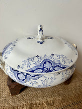 Load image into Gallery viewer, French Blue Transferware Soupiere
