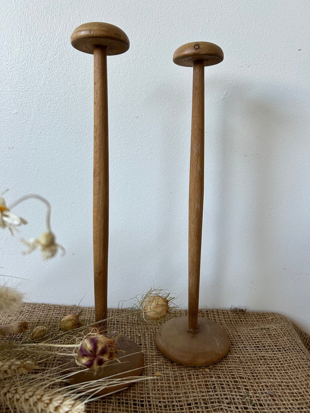 French Vintage Wooden Hatstands