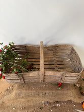 Load image into Gallery viewer, French Vintage Wooden Slatted Basket
