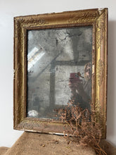 Load image into Gallery viewer, Antique French Wooden Gesso Foxed Mirror
